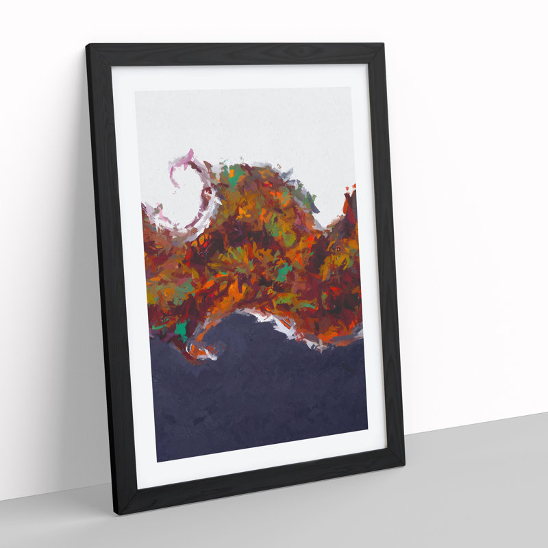 XV1022-2514X Joining The Angels Abstract - Single Picture Frame Print, 34cm H x 25cm W x 2cm D, Black