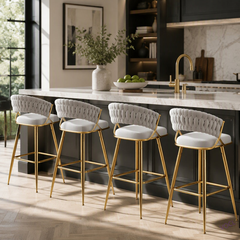 Tabouret de comptoir 25,2 po, Gris
