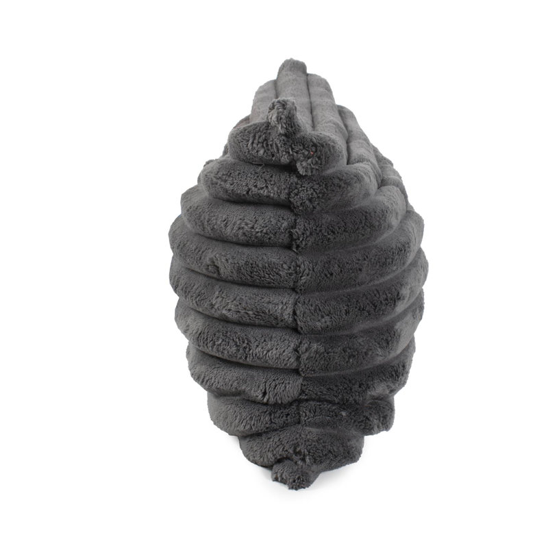 Oreiller Shar Pei , Gris anthracite, Rectangle H 14 po x l 22 po, Mélange de duvet
