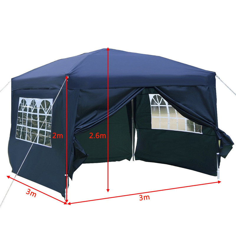 Diggs 3m x 3m Metal Patio Gazebo, Blue