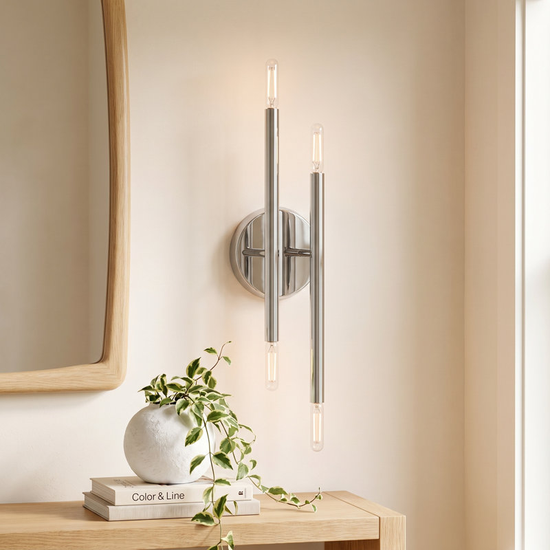 Poco Armed Sconce, Polished Chrome