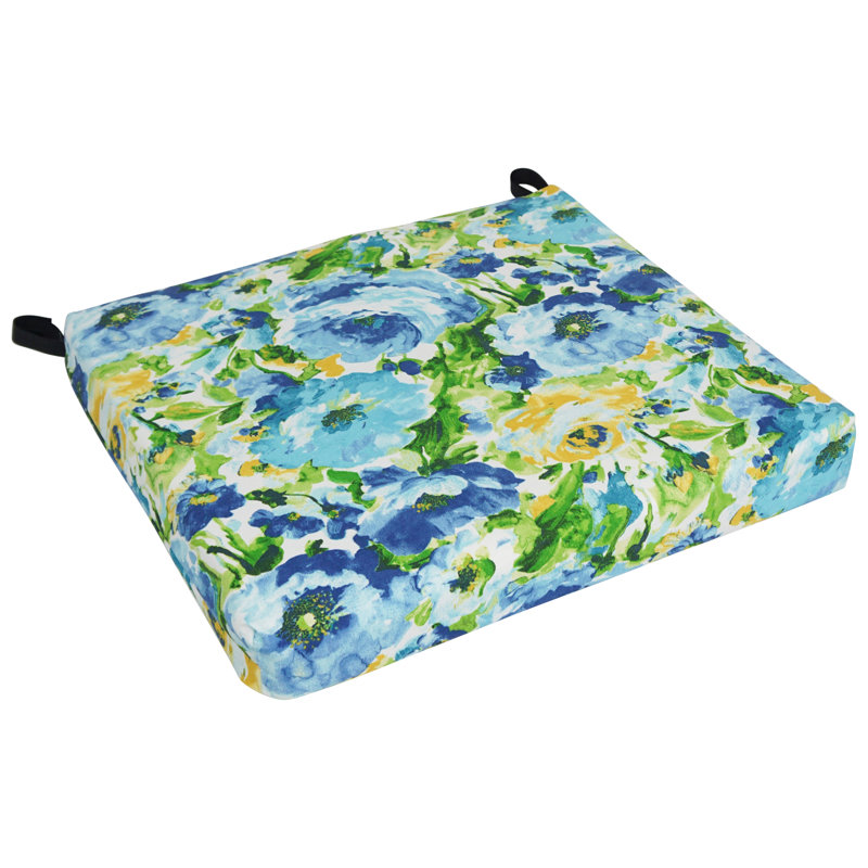 Outdoor 3'' Dining Chair Seat Cushion, Light Blue