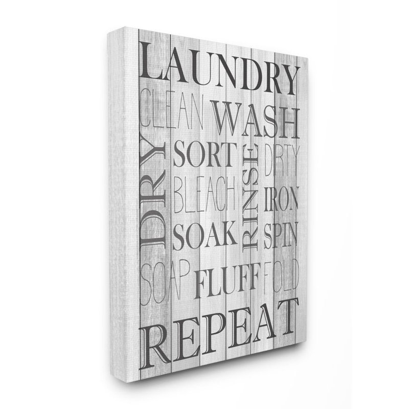 «Laundry Room Bathroom Design», impression sur toile, Toile tendue, H 20 po x l 16 po x P 1,5 po