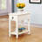 White 1-Drawer Accent Table With Shelf