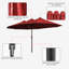 Parasol de marché rectangulaire 12,5 pi x 6,7 pi sans base-2043358641