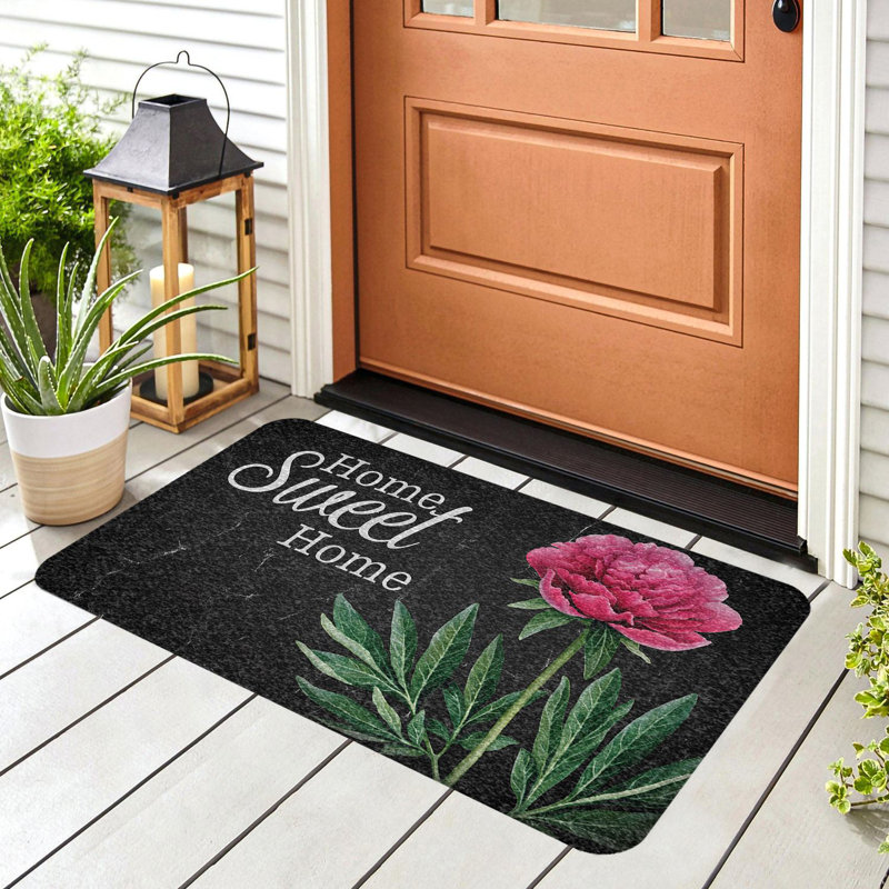 Durable PVC Doormat, Non-Slip Underside, 15.7 x 27.6 inches | 100% Weather-Resistant PVC Material | Ideal for Indoor & Outdoor Use, Easy to Clean, Stylish Design for Home Entryways & Patios