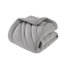 Édredon gris / double 3 pièces avec fonction bourre, rembourrage de 350 g / m², lavable à la machine, inclus et 2 taies décoratives, étiqueté, po