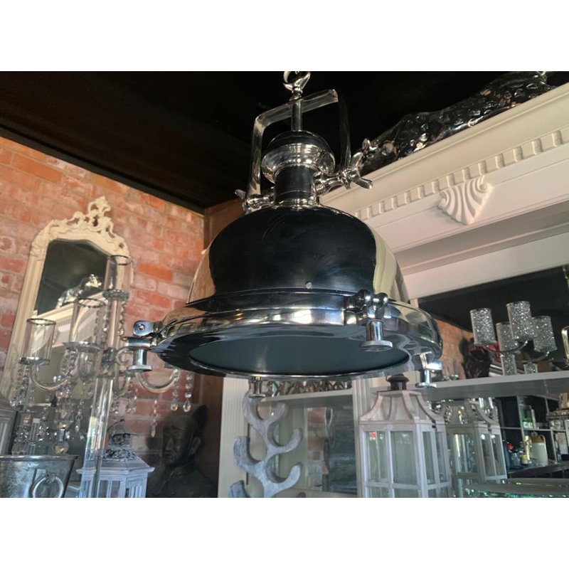 Overlock 1 - Light Silver Dome Pendant