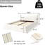 Grand lit plateforme tapissier crème avec tête de lit en velours rembourré, structure en pin massif et en métal, 24 lattes élargies pour un soutien solide, stabilité du matelas encastré, durabilité, taille spéciale-2076169374
