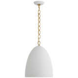 Elliot Medium Dome Pendant in Matte White