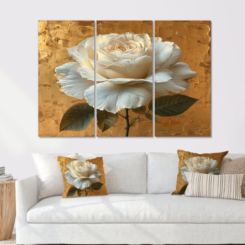 Kairi - ensemble de reproduction d'art mural rose, Toile tendue, H 32 po x l 48 po x P 1 po