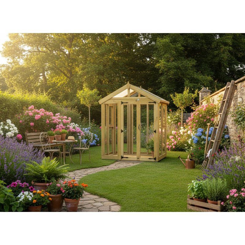 6x4 Glass Green House
