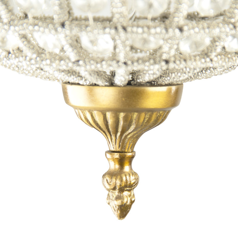 1 - Light Unique/Statement Pendant, 9.5" H x 6.5" W x 6.5" D
