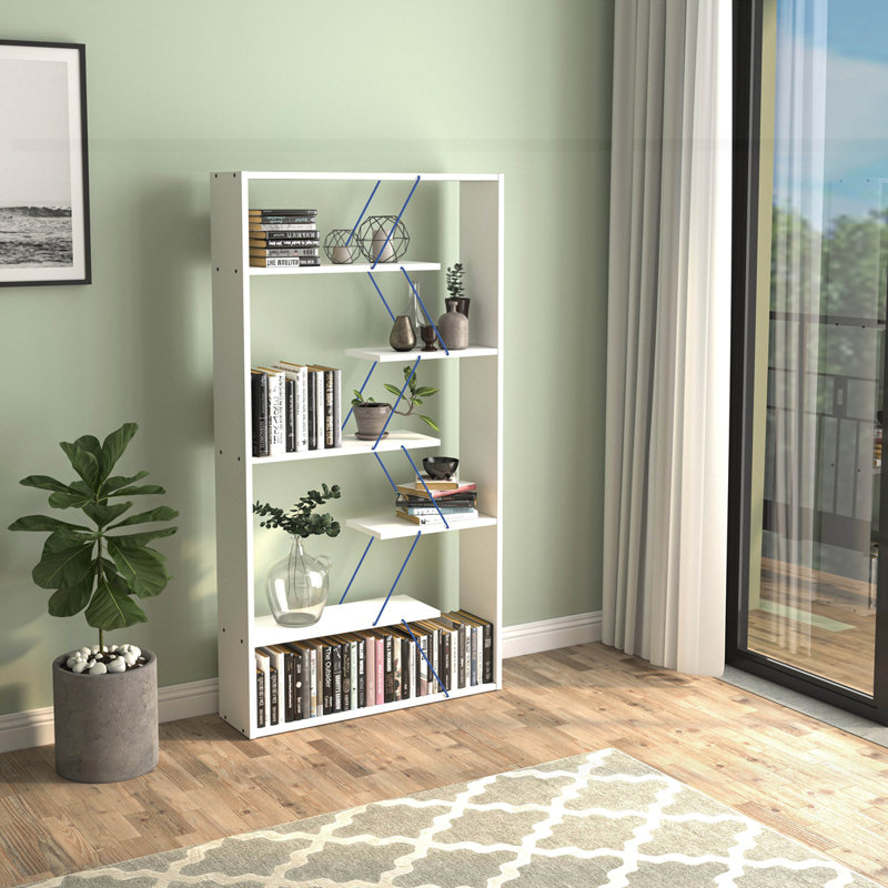 Bibliothèque en bois à 6 tablettes