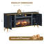 Foyer électrique 66 po avec insert 30 po Light Luxury Collection-156441078