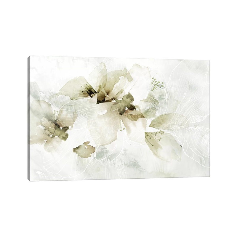 Golden Cherry Blossoms by Pamela Collabera - Wrapped Canvas Painting, 20.32 cm H x 30.48 cm W