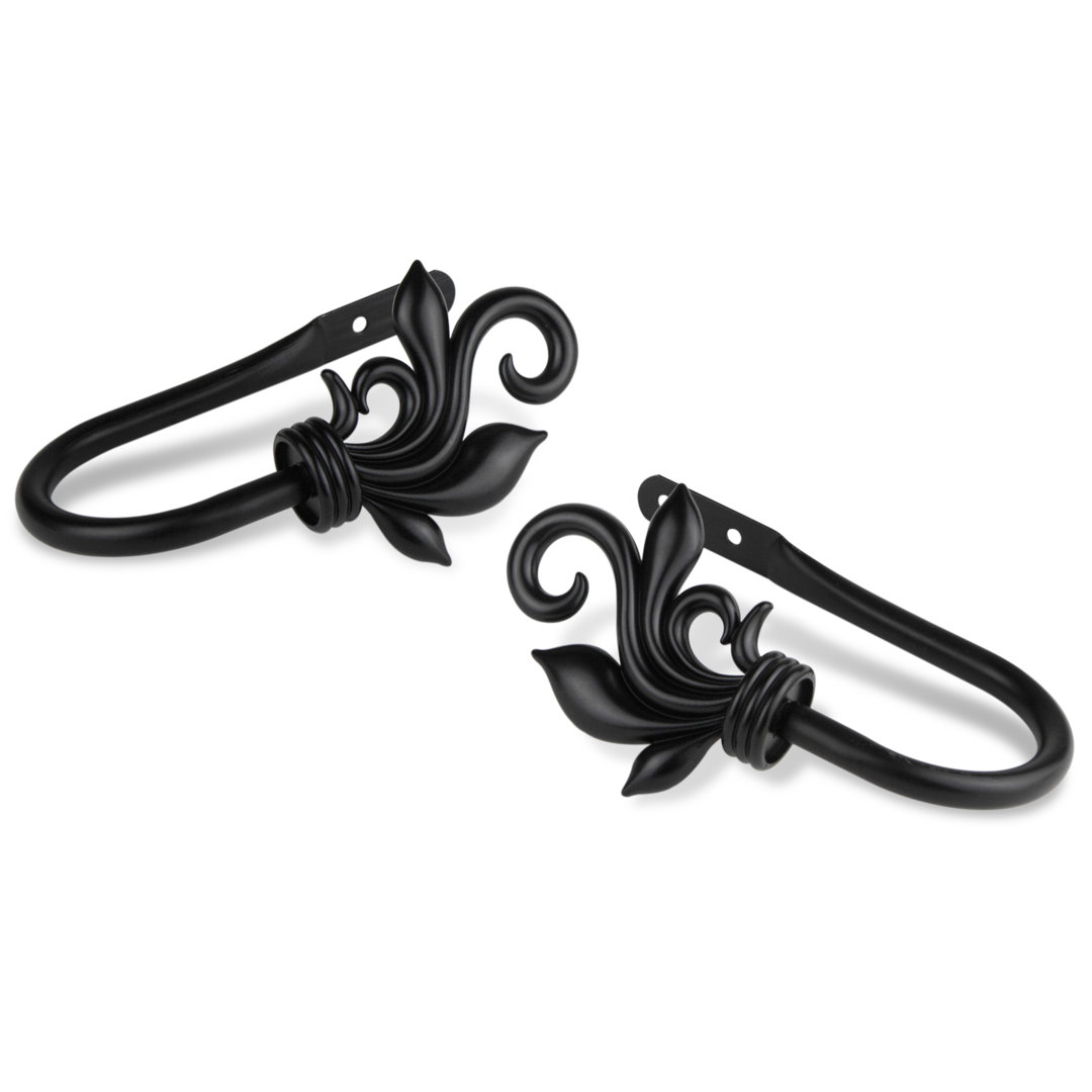 Rexford Steel Curtain Holdback Fleur De Lis Living