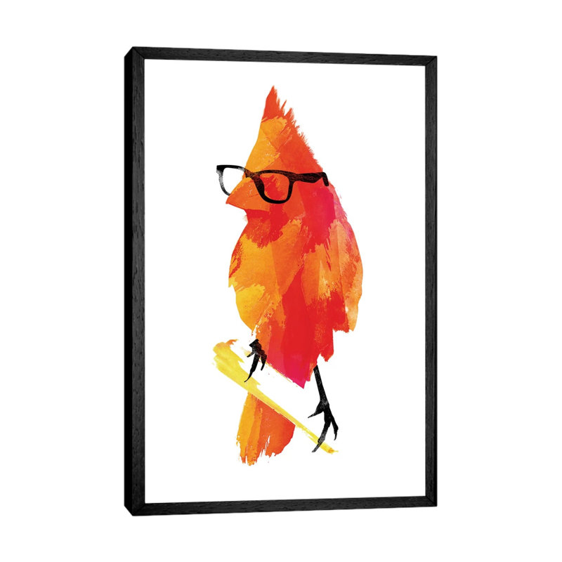 Punk Bird by Robert Farkas - Print on Canvas, Black Framed Canvas, 66.04 cm H x 45.72 cm W