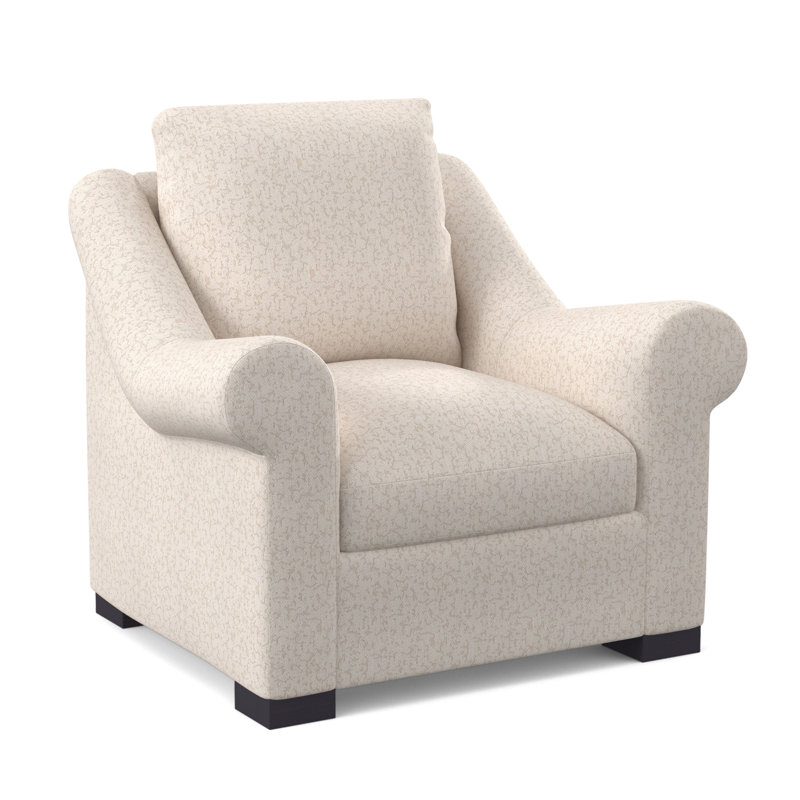 Canyon Sunbrella® and Boucle Armchair, Margaret Ebony Polyester Blend, Vintage Ebony