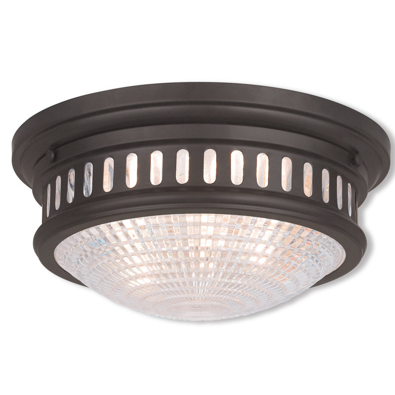 Capitola Glass Flush Mount, Bronze