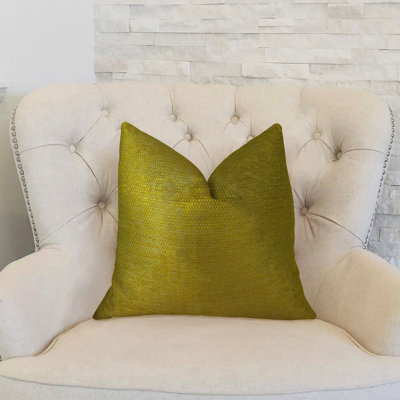 Lemon Curry Double Sided Cotton Throw Pillow