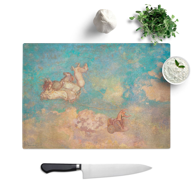 The Chariot of Apollo by Odilon Redon Chopping Board, 28.5cm W x 39cm L