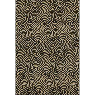 Premium Machine Washable Birchview AMF1031 Swirls Rug