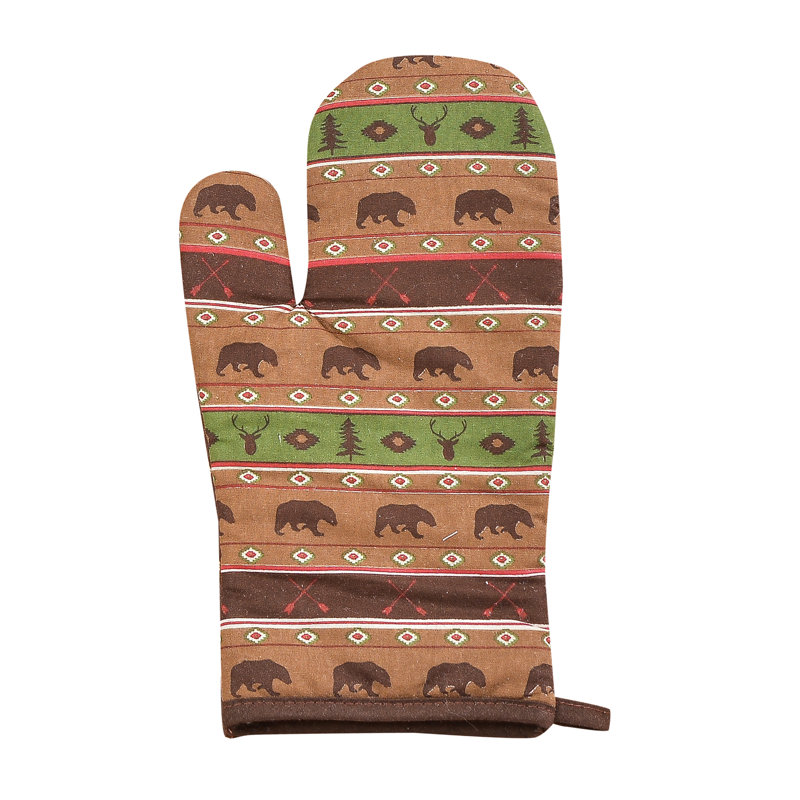 HiEnd Accents Striped Cotton Oven Mitt
