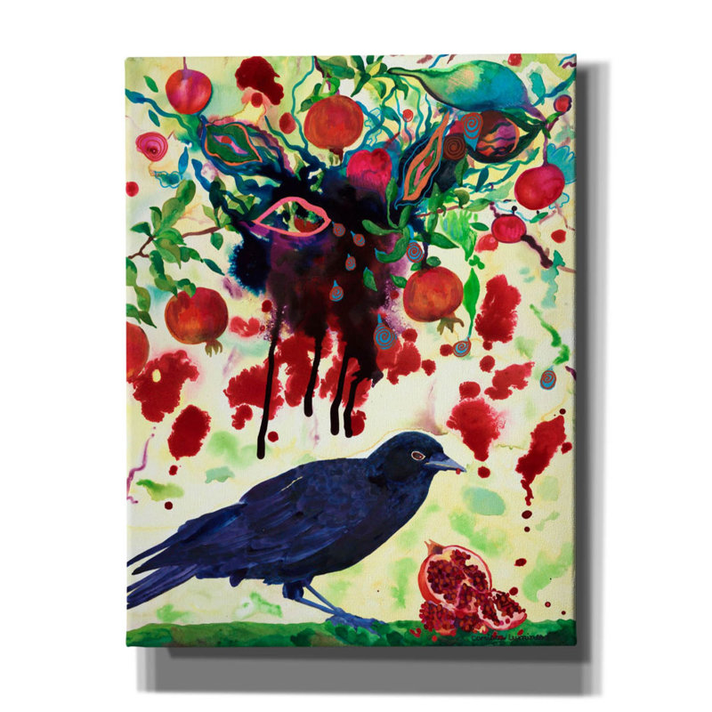 " Crow " by Carissa Luminess, 34" H x 26" W x 1.5" D