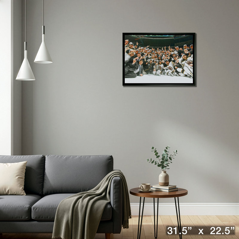 Boston Bruins 20 x 29, toile encadrée, coupe Stanley