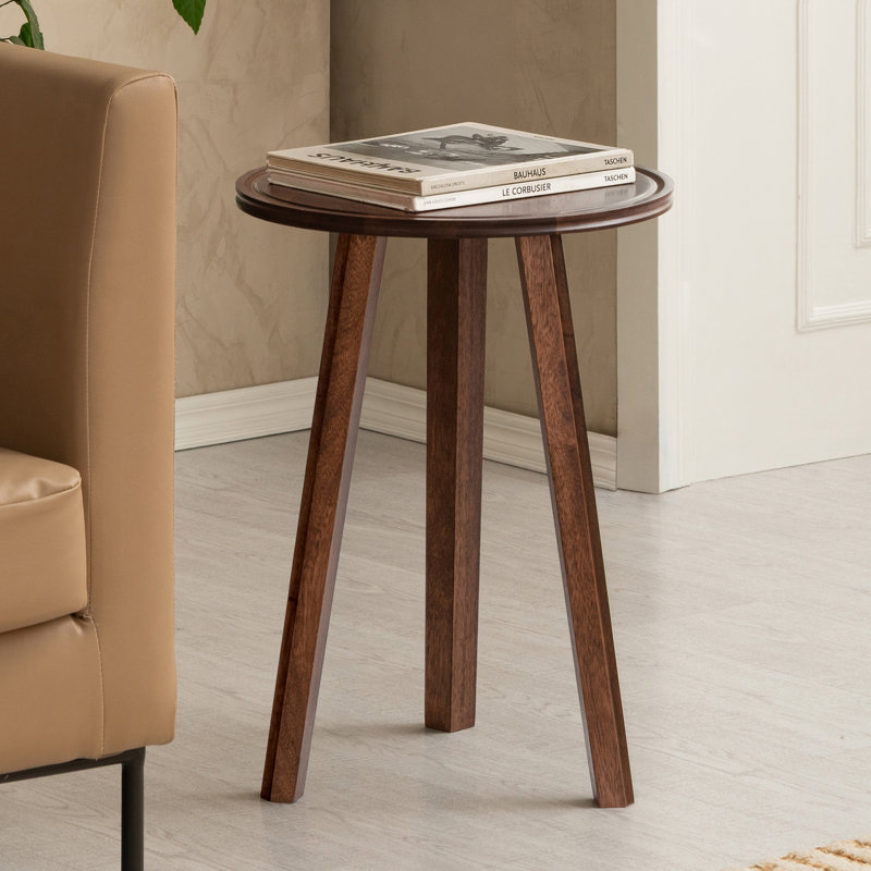 Chrisalynn Solid Wood Round End Table