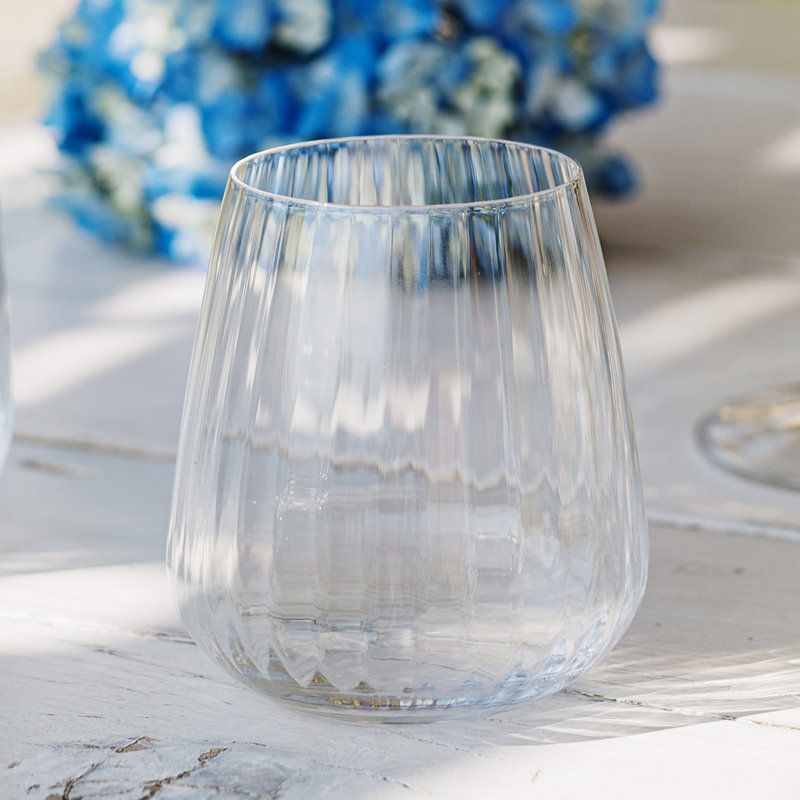 Francesca Stemless Wine Glass, Clear