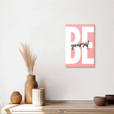 «Be Yourself» en rose