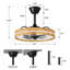 Ventilateur de plafond de 50 cm avec lumière, application et télécommande, DEL à intensité variable pour chambre et salon-1627041798-1627041797