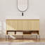 Ensemble de meuble-lavabo simple autoportant 48 po, meuble-lavabo sur pied avec lavabo en résine, 3 portes et 1 tablette-129442071