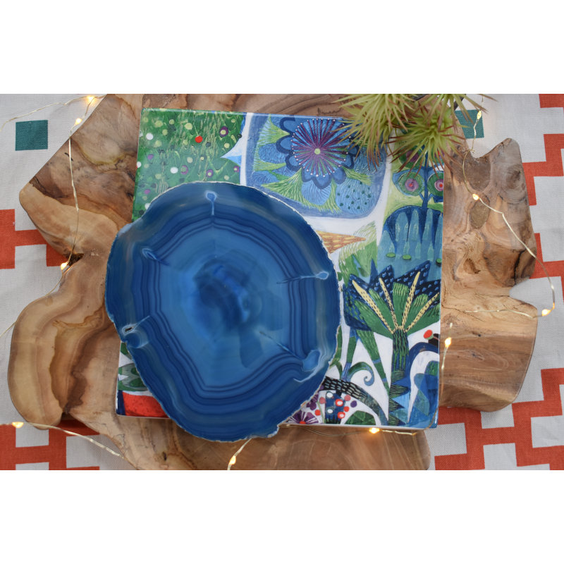 Agate sous-plat, Bleu