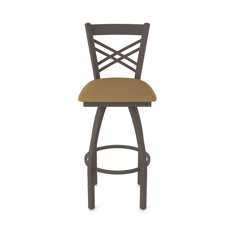 Tabouret pivotant 820 Catalina, Bronze, Vinyle - selle Canter, Tabouret de comptoir (siège d'une hauteur de 25 p