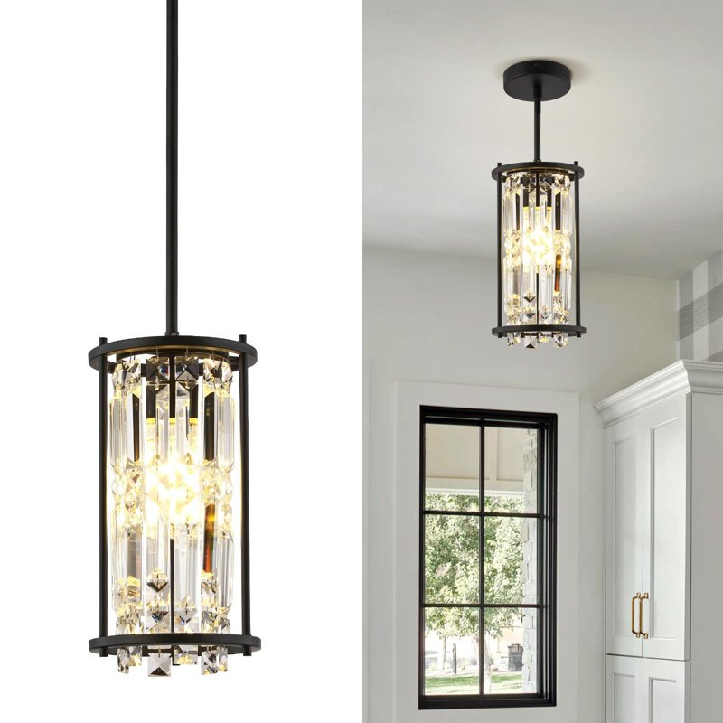 Luminaire suspendu cylindrique à 1 lumière Jeziah