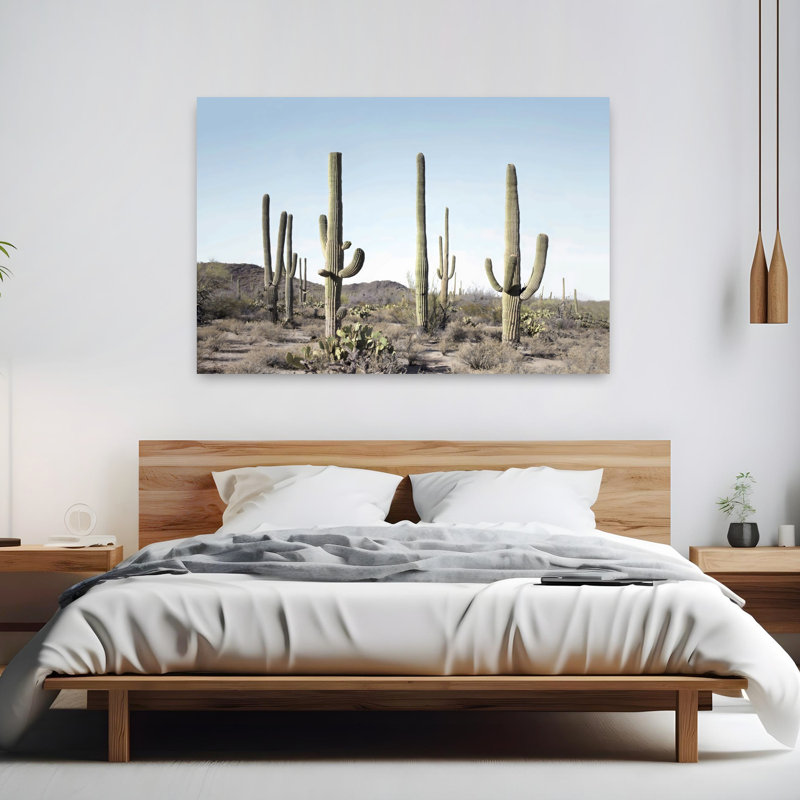 Cactus Land, art mural contemporain, 40" H x 60" W