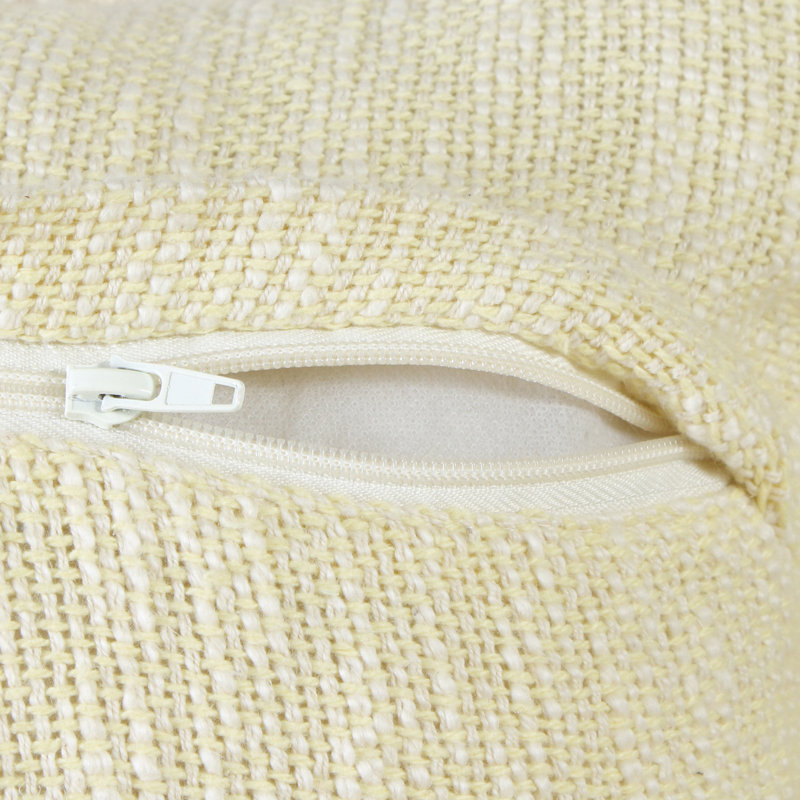 Housse de coussin en coton tissé à la main, Polyester, Jaune