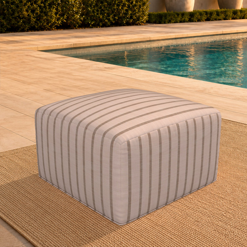 Repose-pieds extérieur Praia Sunbrella®, H 16 po x l 29 po x P 29 po, Détendez-vous Camée