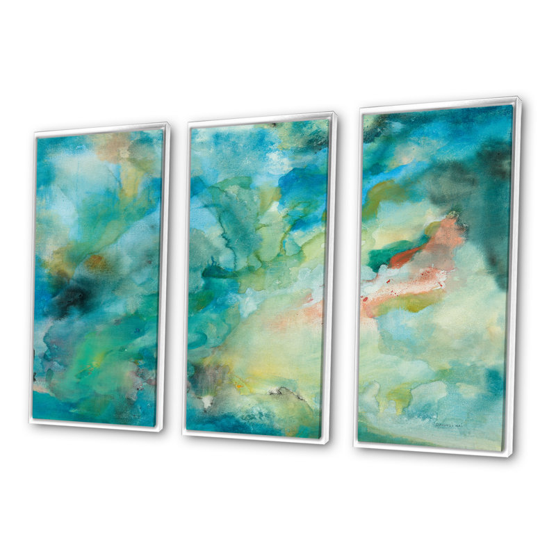 Interstellar - Ensemble de 3 reproductions d'art moderne sur toile encadrées, Blanc, H 32 po x l 48 po x P 1 po