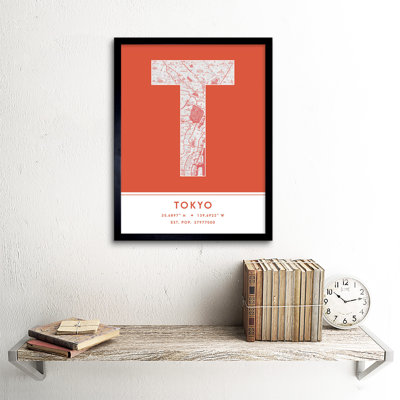 Tokyo Japan City Map - Single Picture Frame Typography