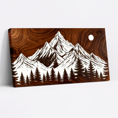 Paysage de montagne, impression sur toile tendue sur toile, ensemble de 1