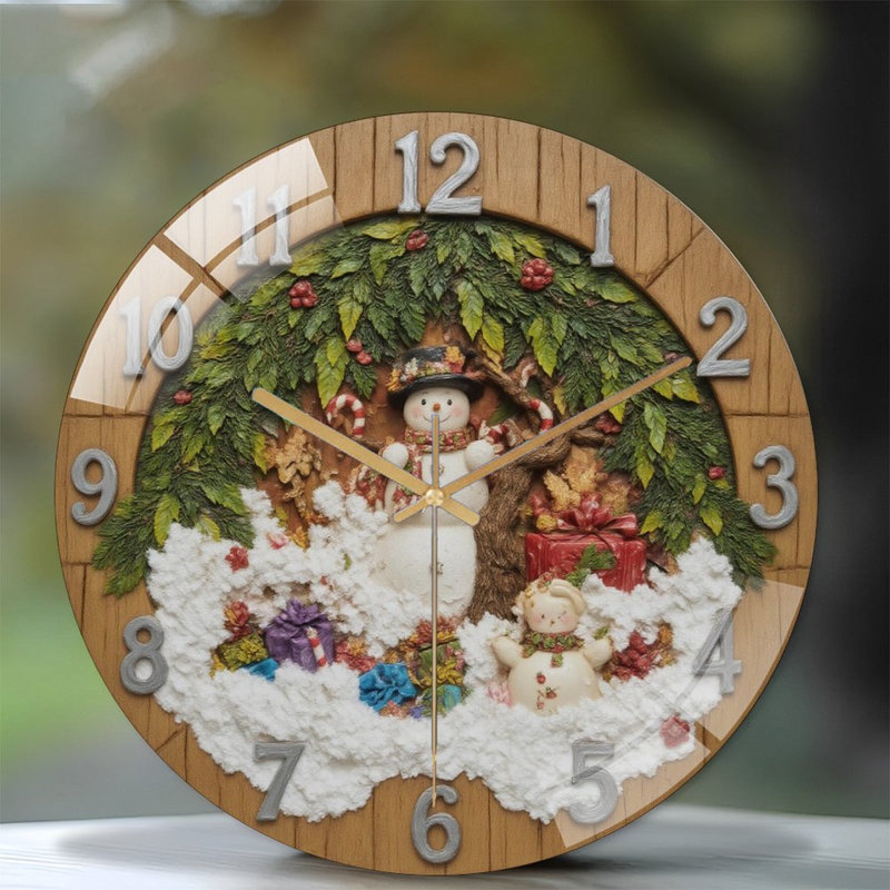 Horloge murale de Noël 12 po