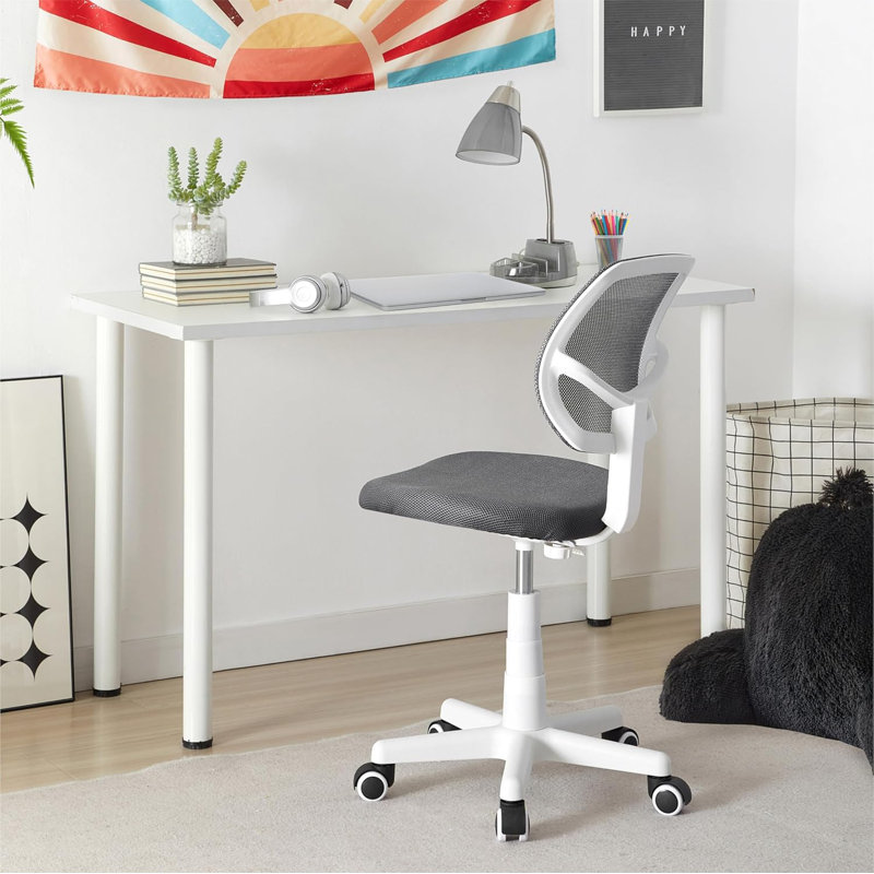 Rolling Office Chair With Mesh Backrest, Gray