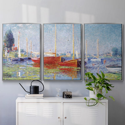 " Argenteuil. Yachts, 1875 01 " 3 Piece Art Print