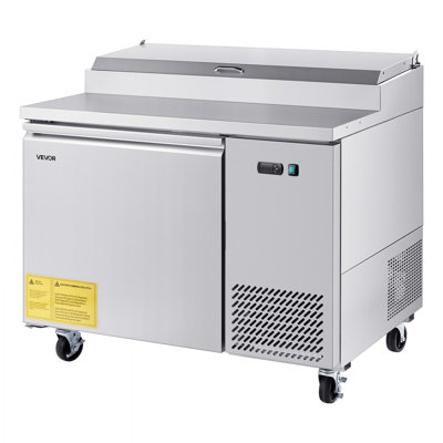 Commercial Refrigerated Pizza Prep Table Stainless Steel Fridge Single Door