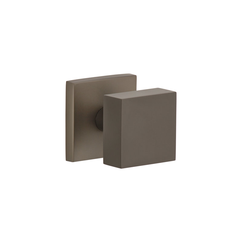 Rosace double Viaggio Quadrato avec bouton Quadrato, Gris titane, Carrée
