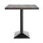 Plateau de table en bois massif de L 48 po x l 30 po avec base à deux colonnes à hauteur de salle à manger 27 po x 15 po-1219677154-1219677156